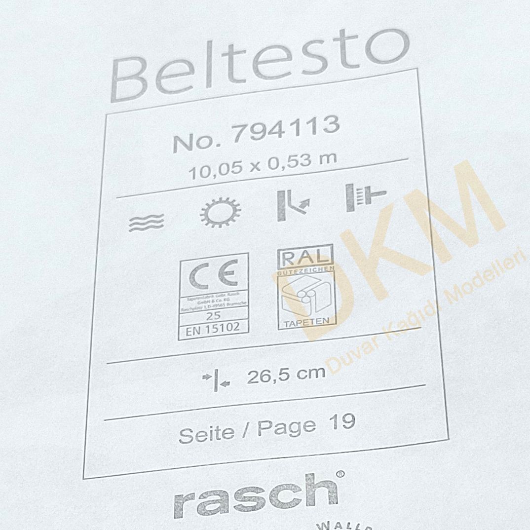 İthal Beltesto B15-1 794113 Yaprak Duvar Kağıdı 5m² - Görsel 3