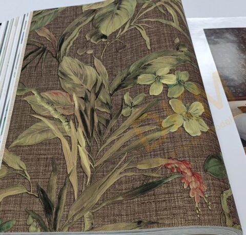 İthal Trussardi T15-1 Z30332 Çiçek Duvar Kağıdı 7m²