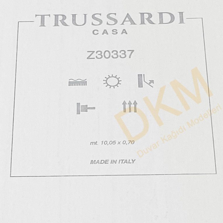 İthal Trussardi T16-1 Z30337 İnce Şeritli Yatay-Dikey Duvar Kağıdı 7m² - Görsel 3