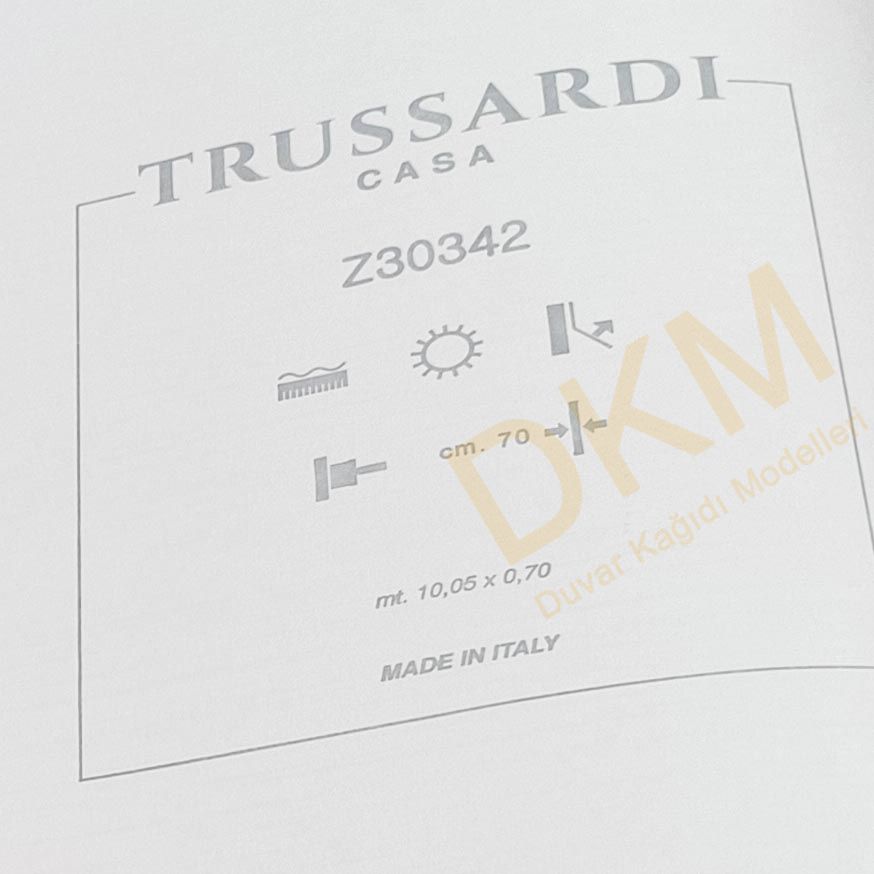 İthal Trussardi T17-1 Z30342 Eskitme kumaş Duvar Kağıdı 7m² - Görsel 3