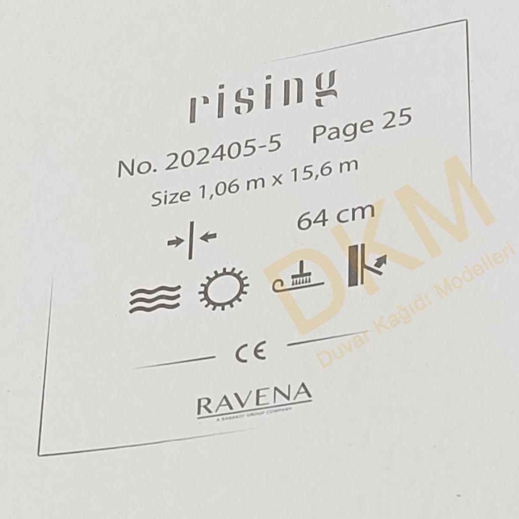 Ravena Rising 202405-5 Tek renk alacalı Duvar Kağıdı 16m² - Görsel 3