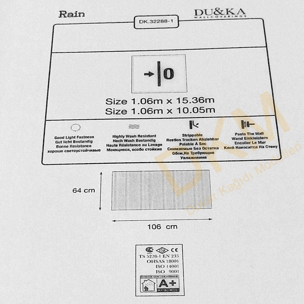 Duka Selective Rain dk.32288-1 İnce çizgili Duvar Kağıdı 16m² - Görsel 3