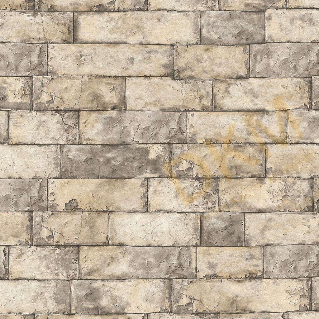 Duka Blume DK.30442-4 Tuğla Desenli Duvar Kağıdı 10m² - Görsel 2