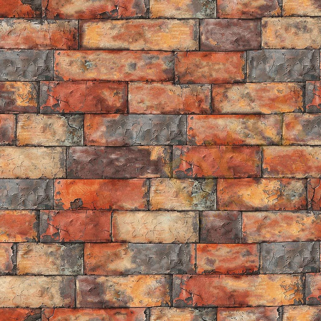 Duka Blume DK.30442-6 Tuğla Desenli Duvar Kağıdı 10m²