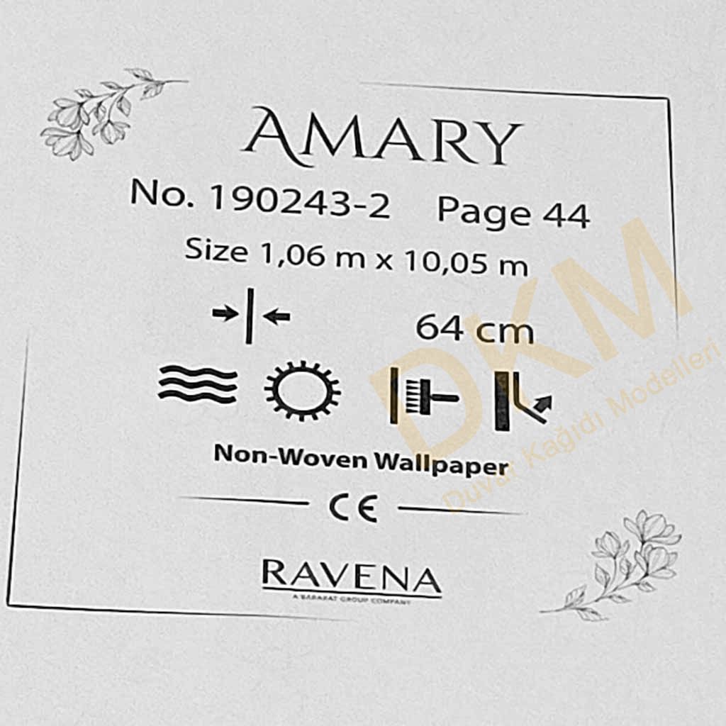 Ravena Amary 190243-2 Çiçek Duvar Kağıdı 10m² - Görsel 3
