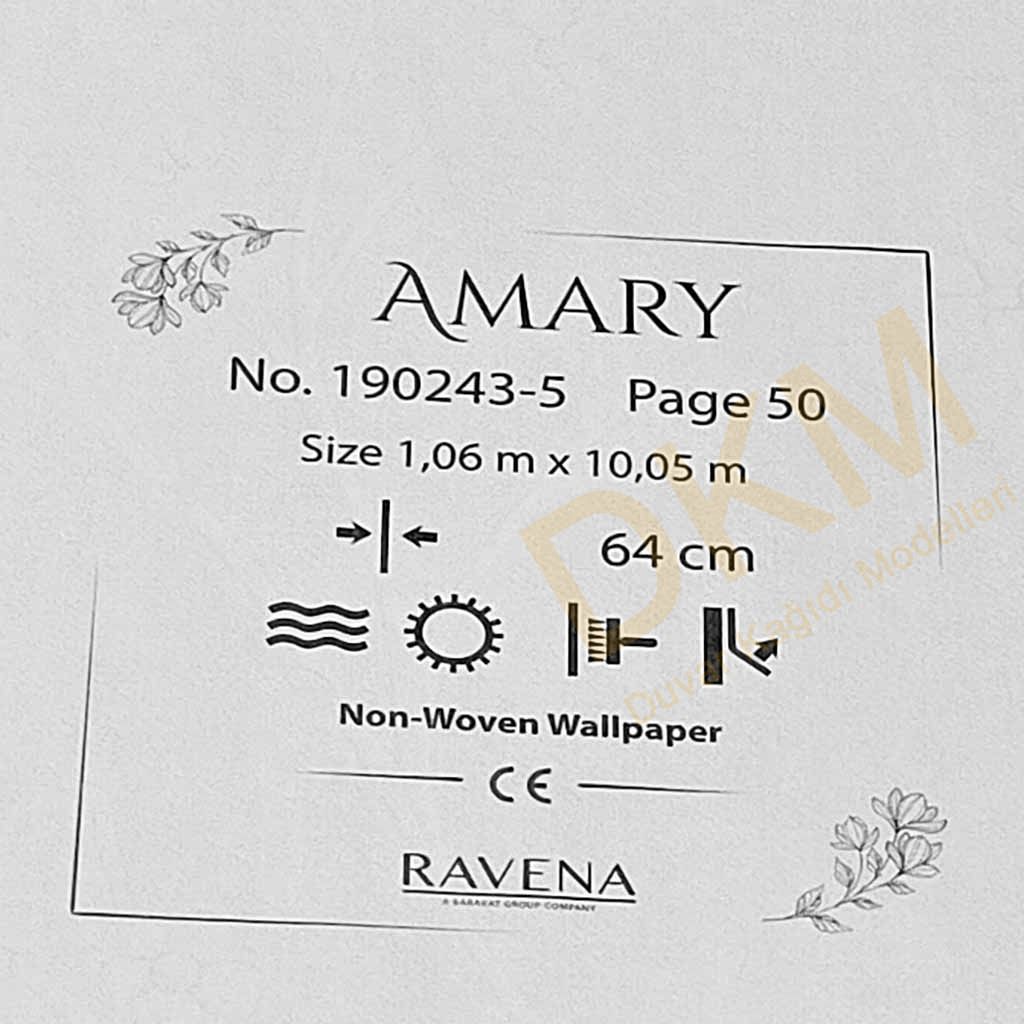 Ravena Amary 190243-5 Çiçek Duvar Kağıdı 10m² - Görsel 3