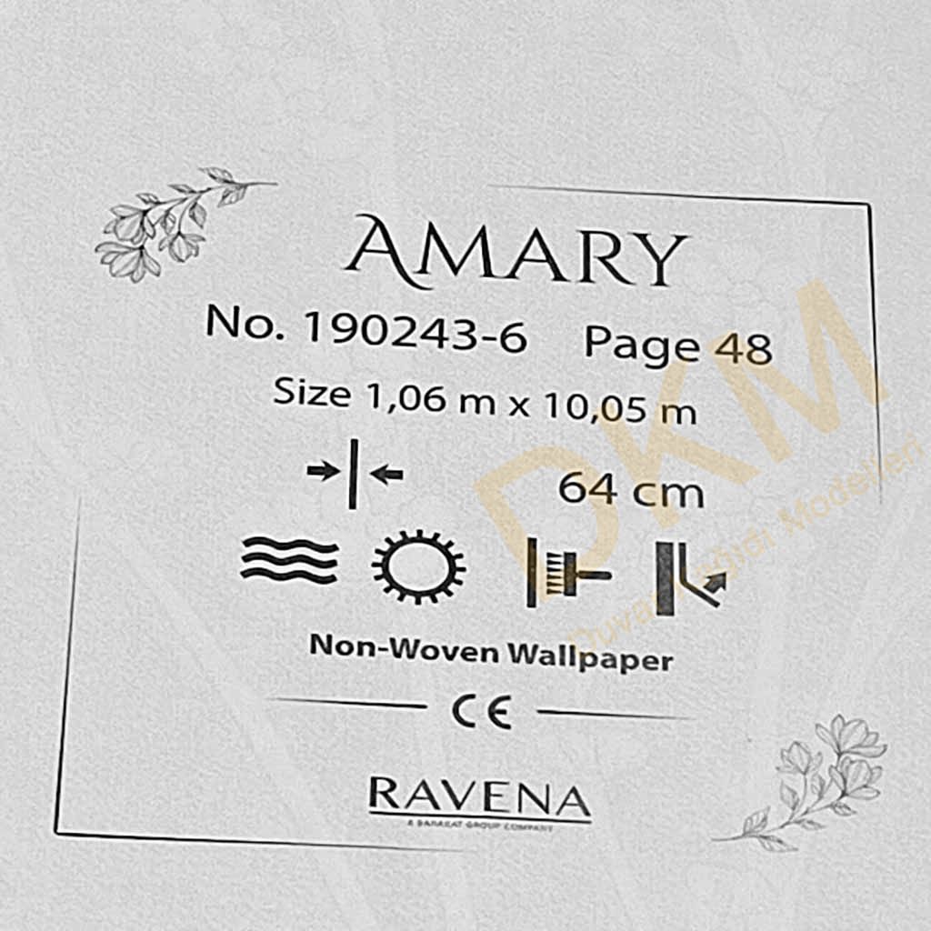 Ravena Amary 190243-6 Çiçek Duvar Kağıdı 10m² - Görsel 3