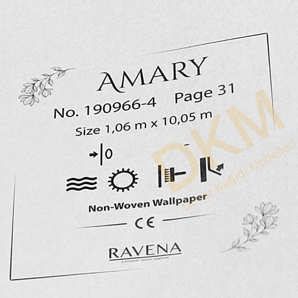 Ravena Amary 190966-4 Tek renk alacalı Duvar Kağıdı 10m² - Görsel 3