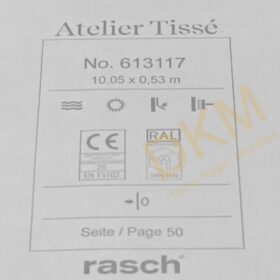 Rasch Atelier Tisse 6131-11 Blush 613117 Zigzag 5m² - Görsel 3