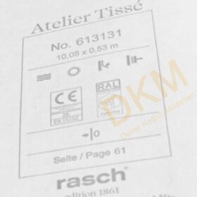Rasch Atelier Tisse 6131-13 Camel 613131 Zigzag 5m² - Görsel 3