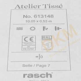 Rasch Atelier Tisse 6131-14 Linen 613148 Zigzag 5m² - Görsel 3