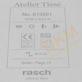 Rasch Atelier Tisse 6132-26 Cotton 613261 Deri 5m² - Görsel 3