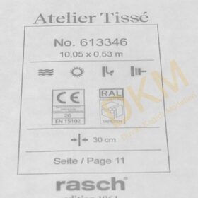 Rasch Atelier Tisse 6133-34 Laurel 613346 Eskitme damask 5m² - Görsel 3