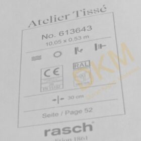 Rasch Atelier Tisse 6136-64 Blush 613643 Zigzag 5m² - Görsel 3