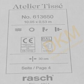 Rasch Atelier Tisse 6136-65 Linen 613650 Zigzag 5m² - Görsel 3