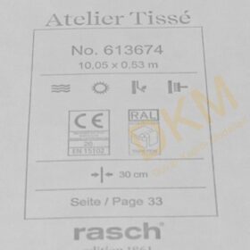 Rasch Atelier Tisse 6136-67 Denim 613674 Zigzag 5m² - Görsel 3