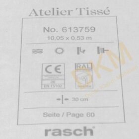 Rasch Atelier Tisse 6137-75 Camel 613759 Zigzag 5m² - Görsel 3