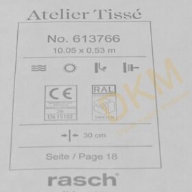 Rasch Atelier Tisse 6137-76 Laurel 613766 Zigzag 5m² - Görsel 3