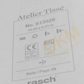 Rasch Atelier Tisse 613-92 Blush 613926 Düz kumaş 5m² - Görsel 3
