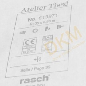Rasch Atelier Tisse 613-97 Denim 613971 Düz kumaş 5m² - Görsel 3