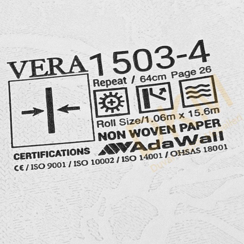 AdaWall Vera 1503-4 Damarlı parlak Duvar Kağıdı 16m² - Görsel 3